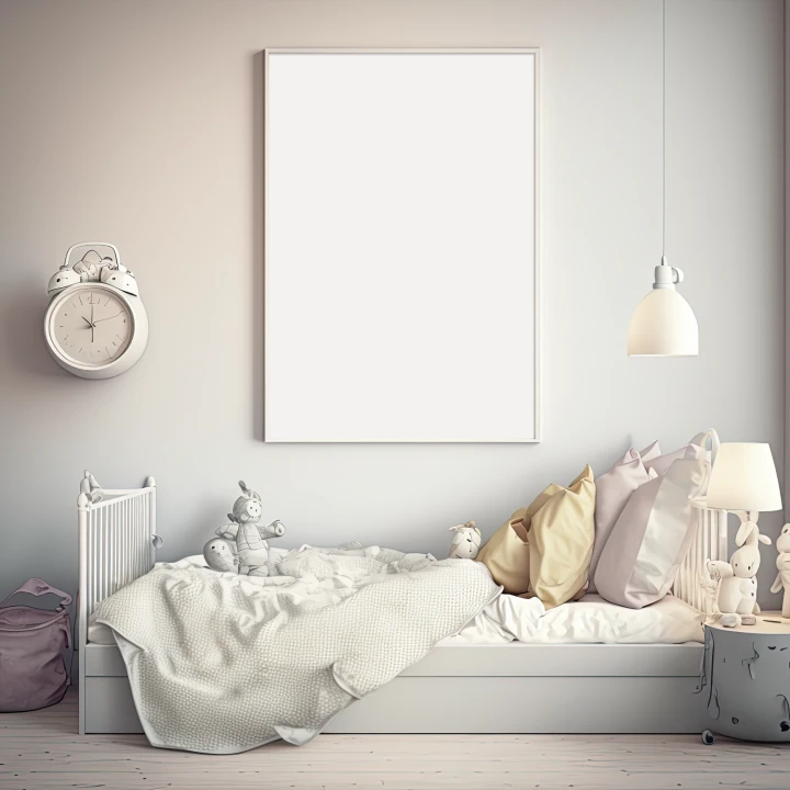 Bedroom Frame Wall Art Mockup Template