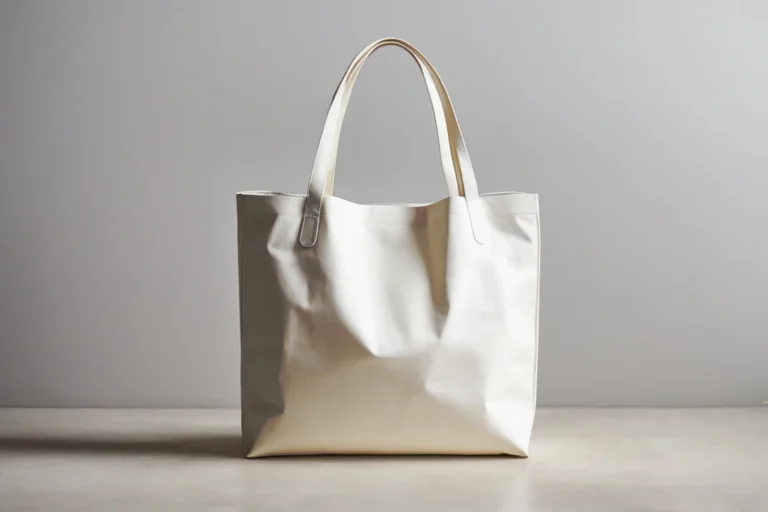 White Canvas Tote Bag Mockup Front View Template