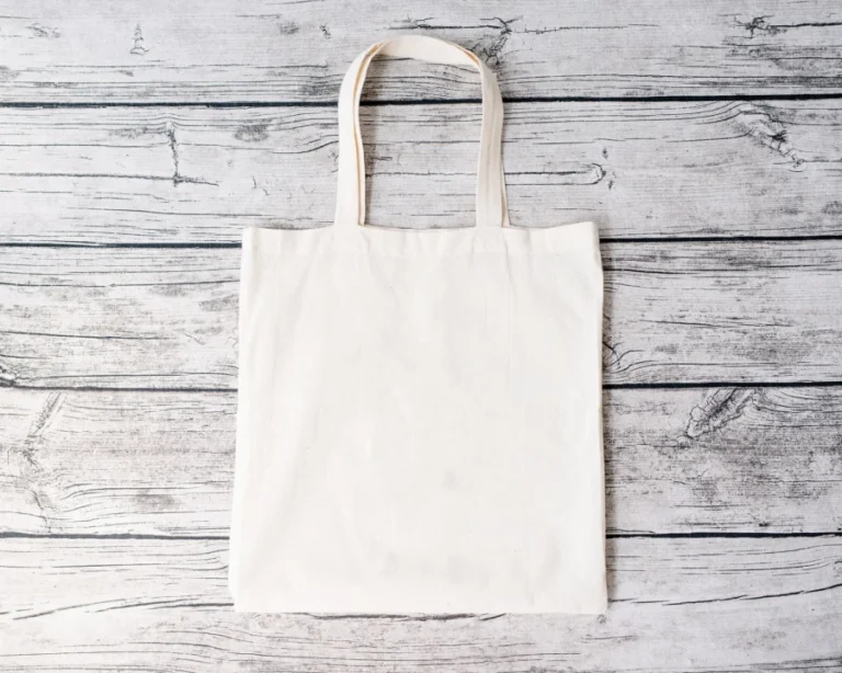 White Canvas Tote Bag Mockup Front View Template