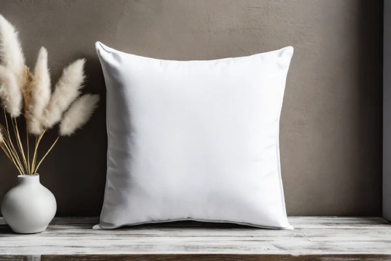 White Square Pillow Cover Mockup Template