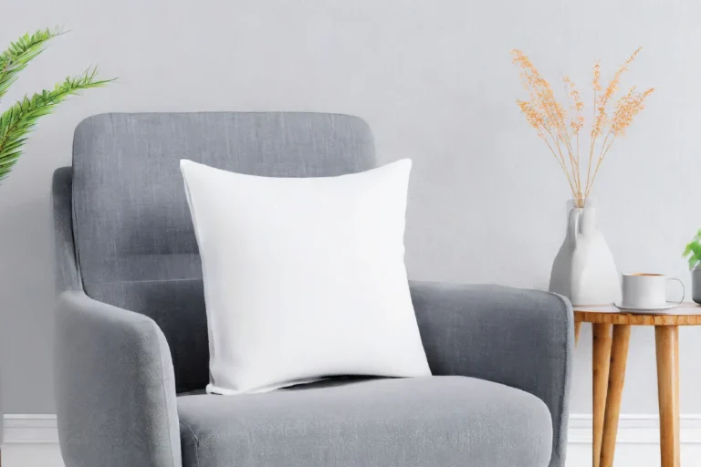 White Square Pillow Cover Mockup Template