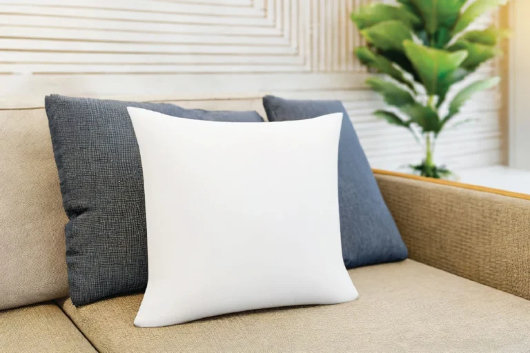 White Square Pillow Cover Mockup Template