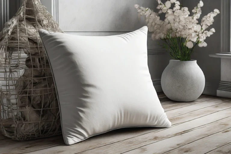 White Square Pillow Cover Mockup Template