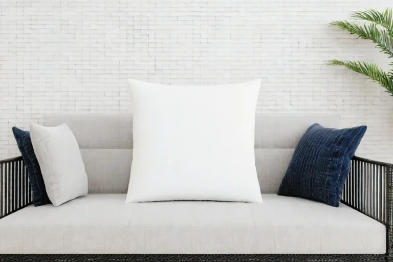 White Square Pillow Cover Mockup Template