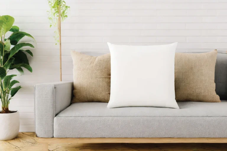 White Square Pillow Cover Mockup Template