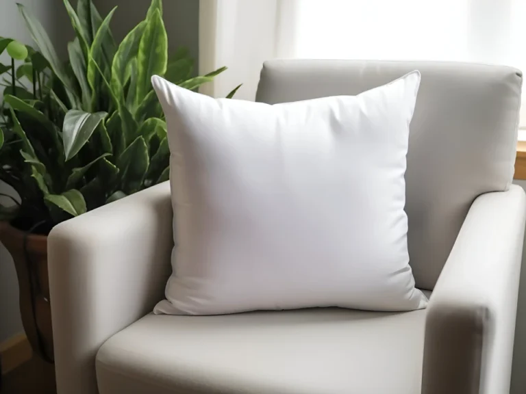 White Square Pillow Cover Mockup Template