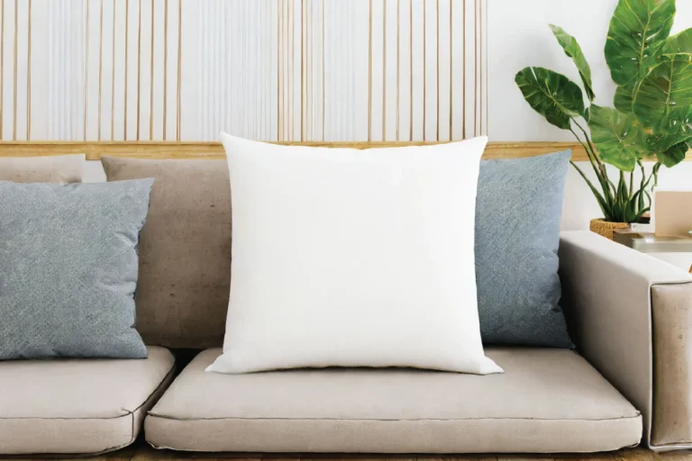 White Square Pillow Cover Mockup Template