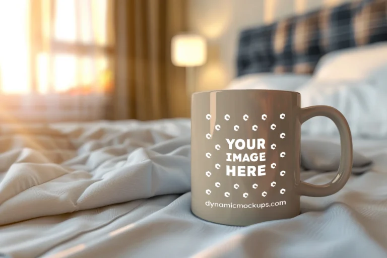 11oz Blank Tan Ceramic Coffee Mug Mockup Template