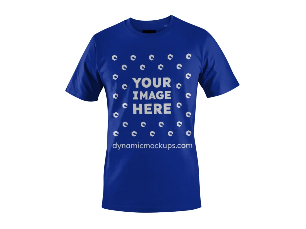 3D Dark Blue T-shirt Mockup Front View Template