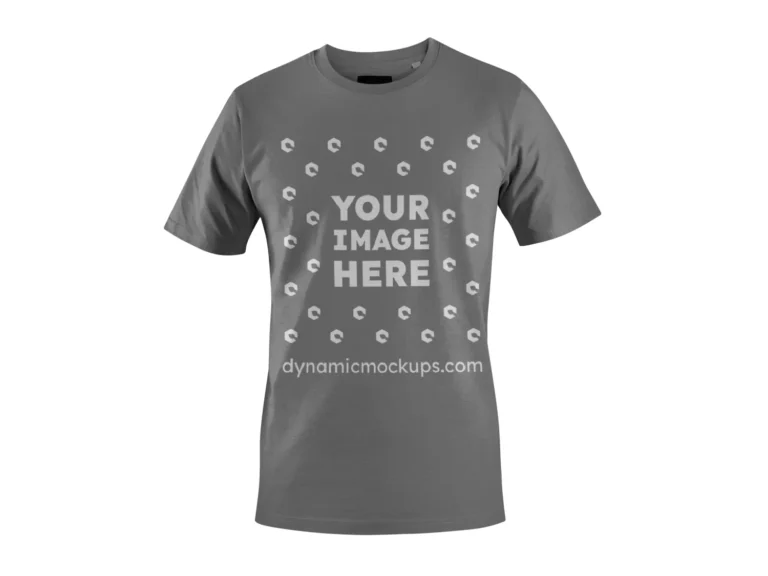 3D Gray T-shirt Mockup Front View Template