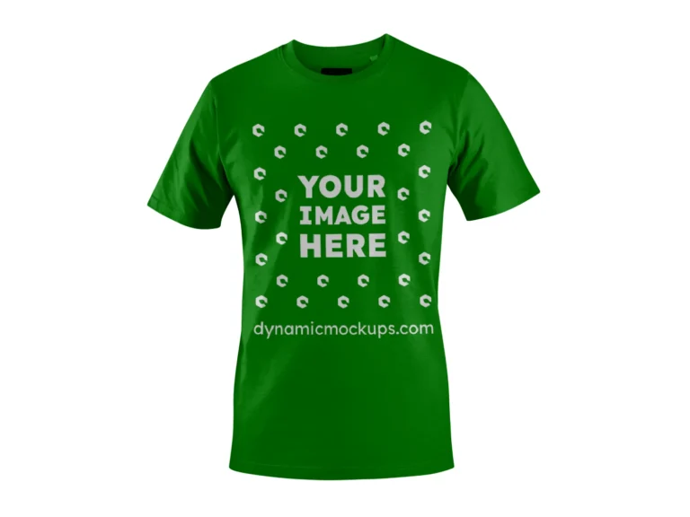 3D Green T-shirt Mockup Front View Template