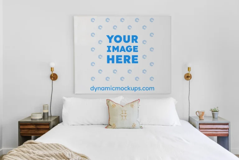 Bedroom Canvas Wall Art Mockup Template