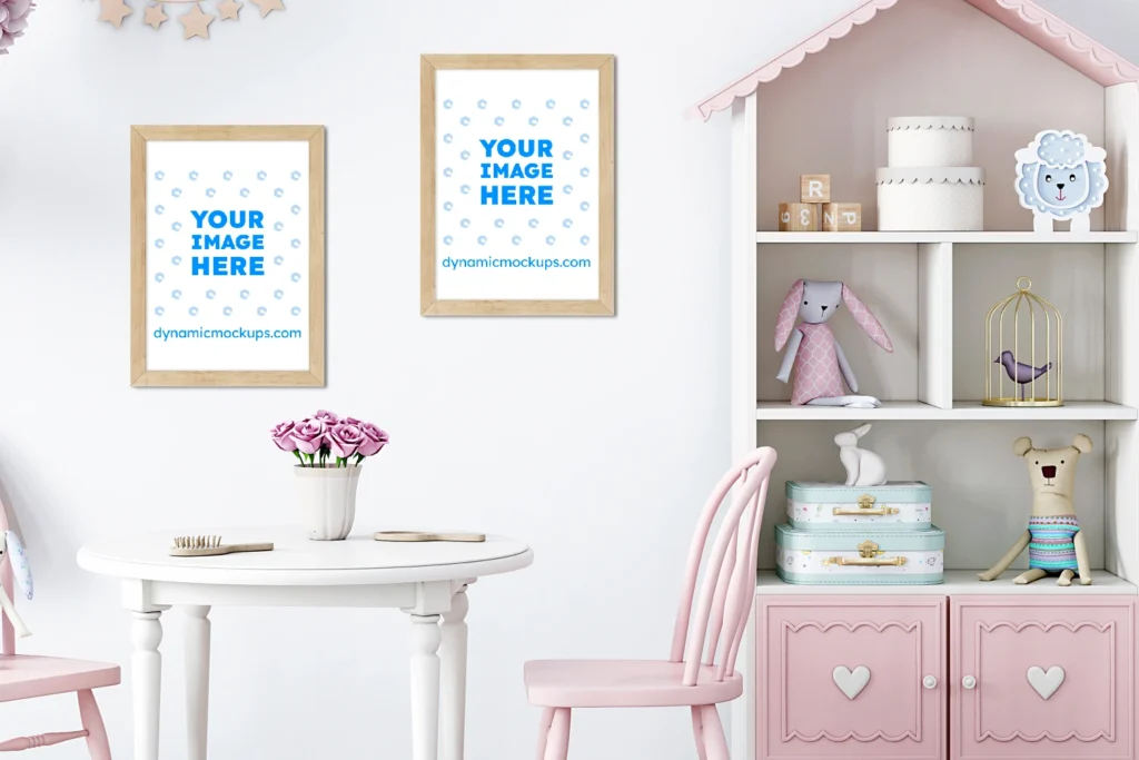 Bedroom Frame Wall Art Gallery Mockup Template