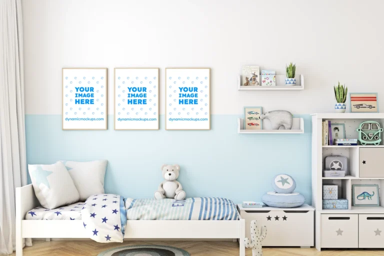 Bedroom Frame Wall Art Gallery Mockup Template