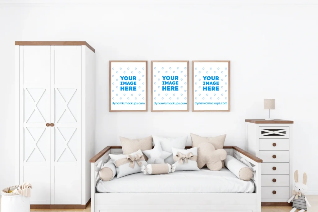 Bedroom Frame Wall Art Gallery Mockup Template