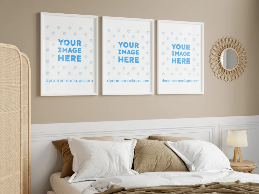 Bedroom Frame Wall Art Gallery Mockup Template