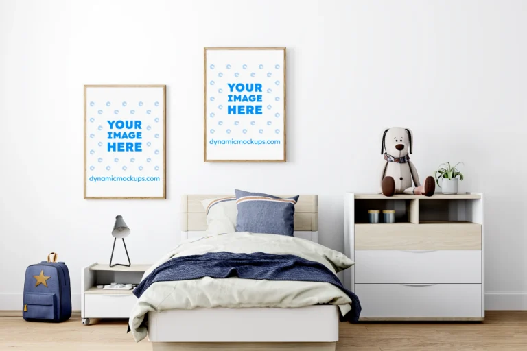 Bedroom Frame Wall Art Gallery Mockup Template