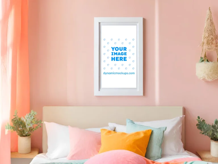 Bedroom Frame Wall Art Mockup Template