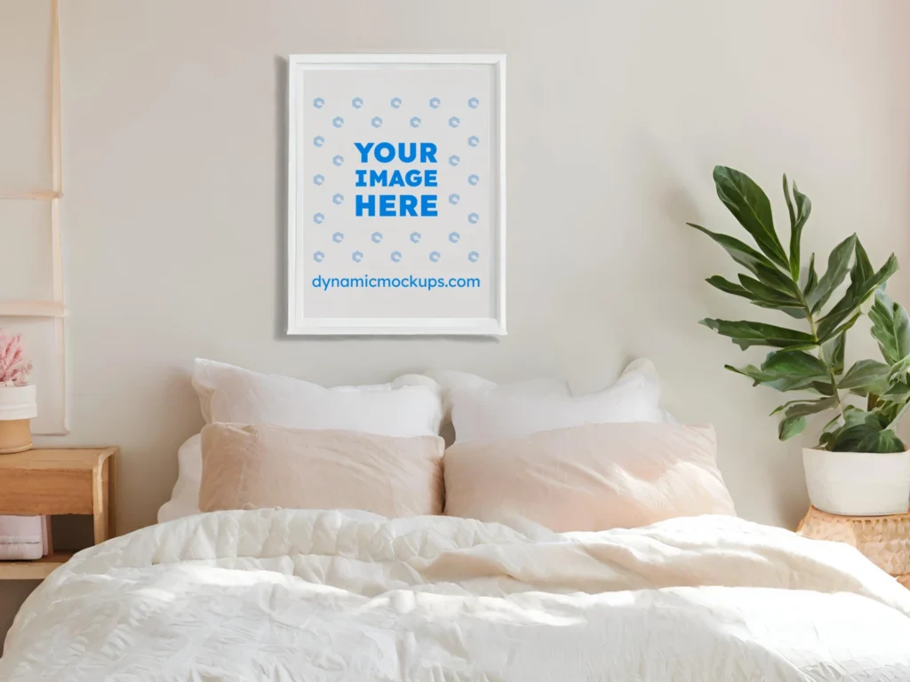 Bedroom Frame Wall Art Mockup Template