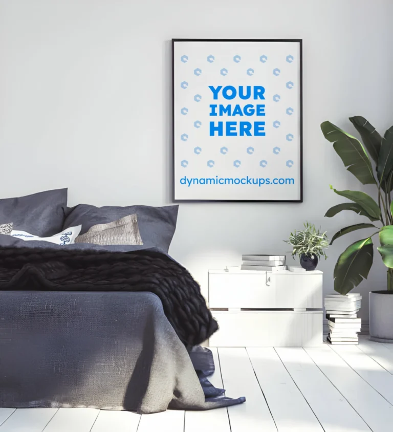 Bedroom Frame Wall Art Mockup Template