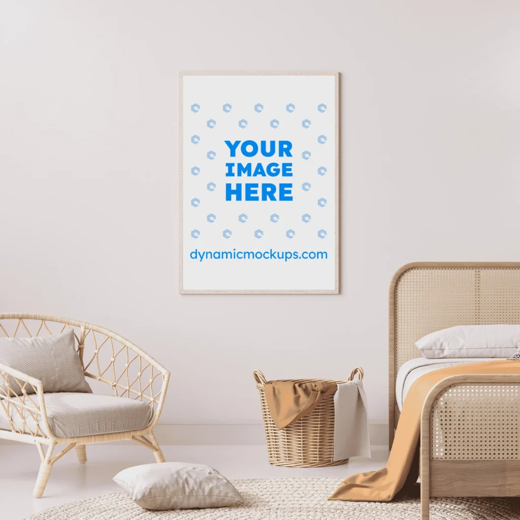 Bedroom Frame Wall Art Mockup Template