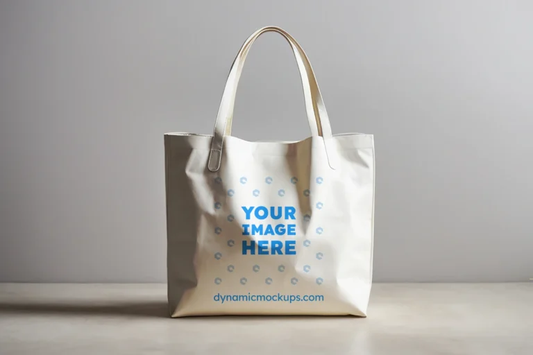 White Canvas Tote Bag Mockup Front View Template