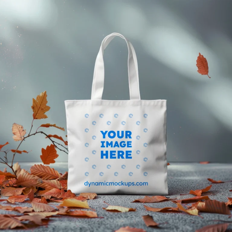 White Canvas Tote Bag Mockup Front View Template