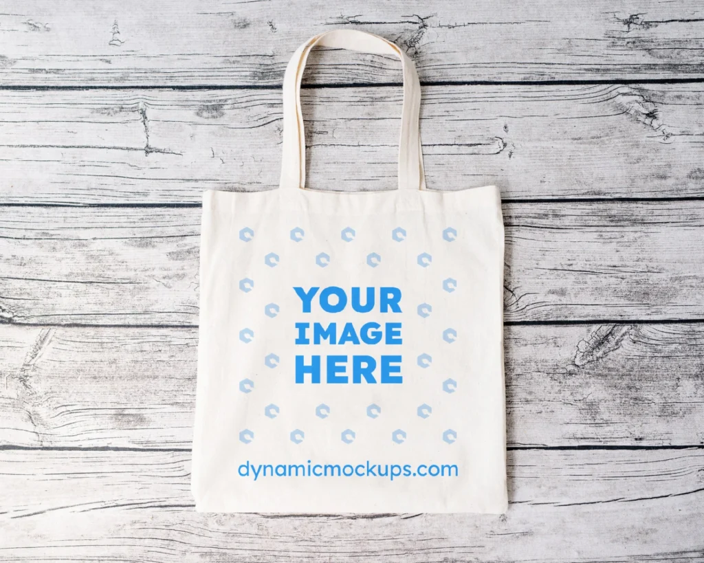 White Canvas Tote Bag Mockup Front View Template