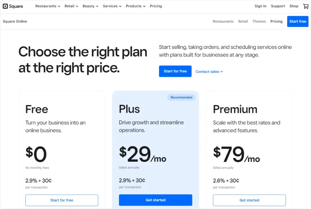 square-online-pricing