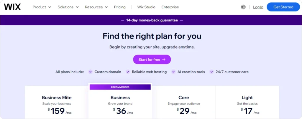 wix-pricing