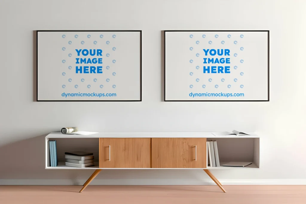 Interior Frame Wall Art Gallery Mockup Template