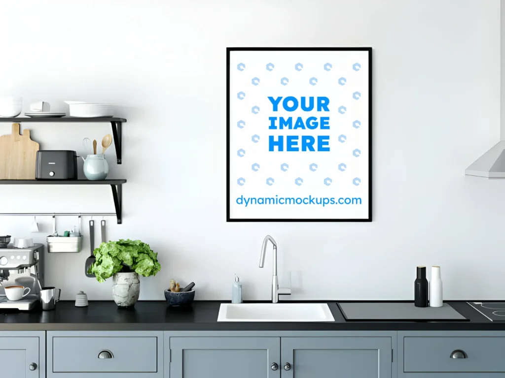 Kitchen Frame Wall Art Mockup Template