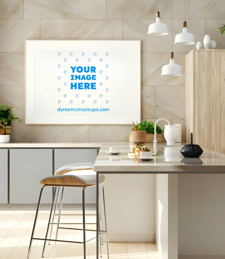 Kitchen Woman Wall Art Mockup Template