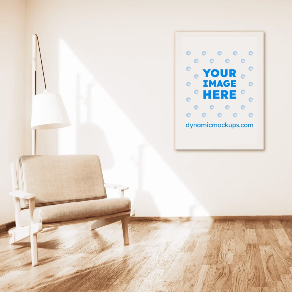 Living Room Canvas Wall Art Mockup Template