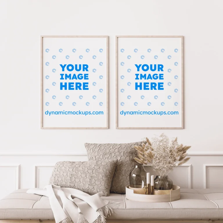 Living Room Frame Wall Art Gallery Mockup Template