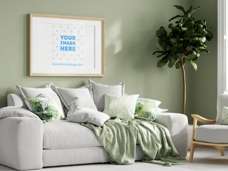 Living Room Frame Wall Art Mockup Template