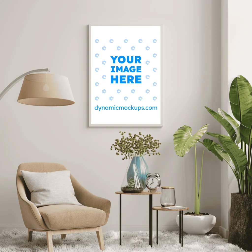 Living Room Frame Wall Art Mockup Template