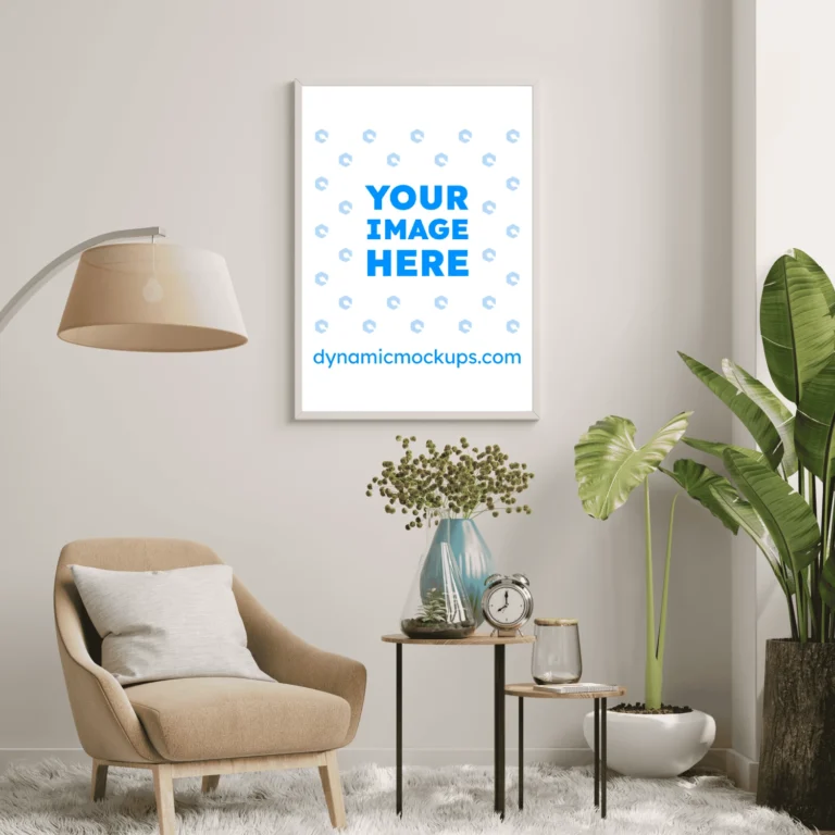 Living Room Frame Wall Art Mockup Template