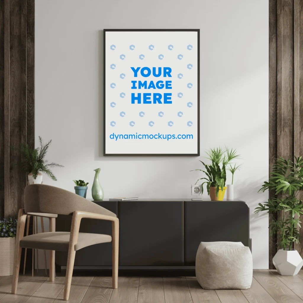 Living Room Frame Wall Art Mockup Template