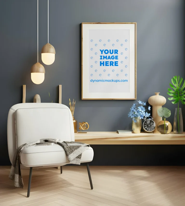 Living Room Frame Wall Art Mockup Template