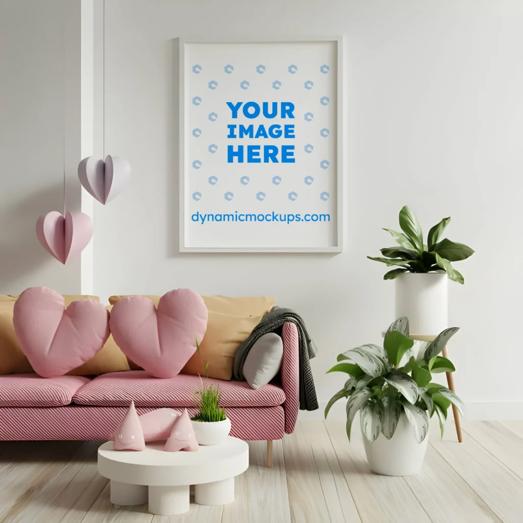 Living Room Frame Wall Art Mockup Template