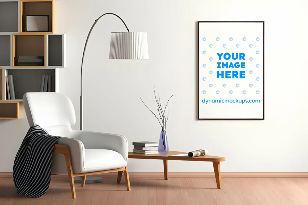 Living Room Frame Wall Art Mockup Template