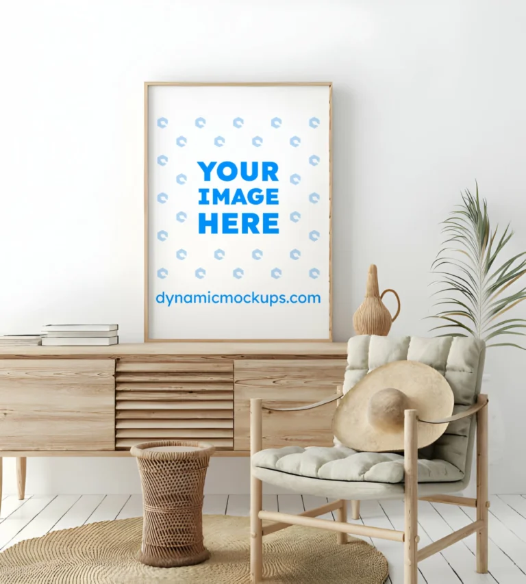 Living Room Frame Wall Art Mockup Template