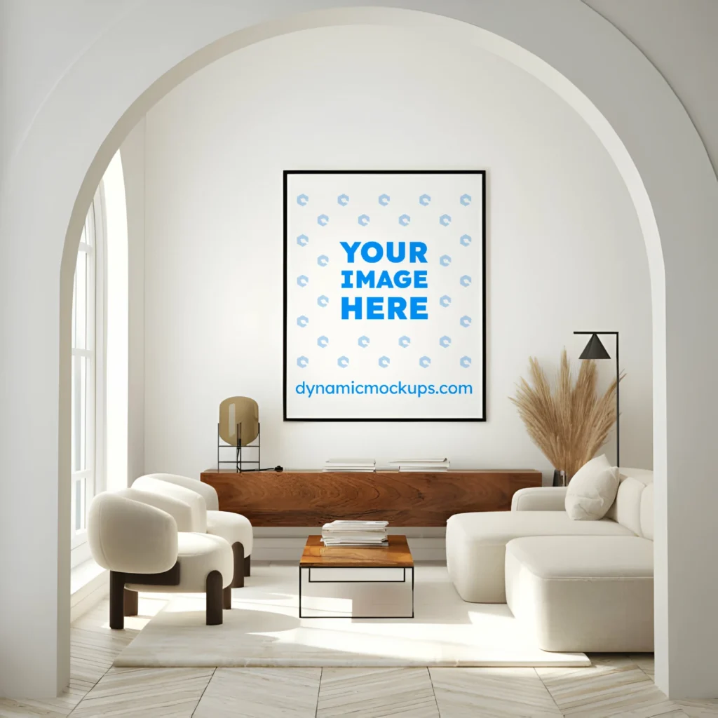 Living Room Frame Wall Art Mockup Template