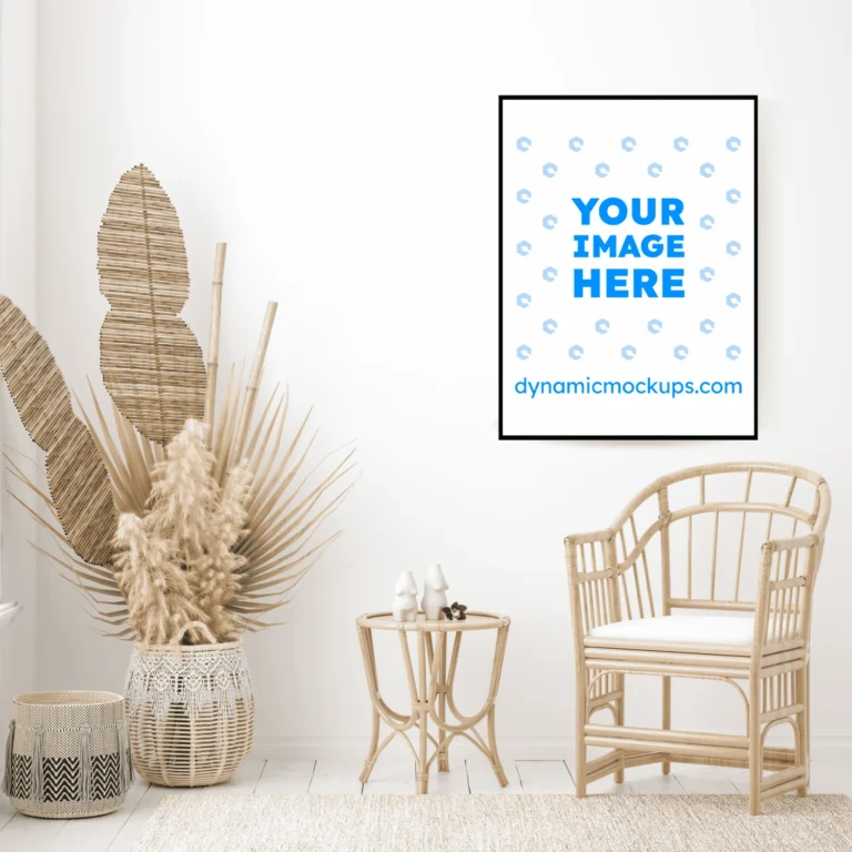 Living Room Frame Wall Art Mockup Template