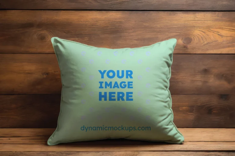 Mint Square Pillow Cover Mockup Template