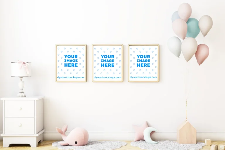 Nursery Frame Wall Art Gallery Mockup Template