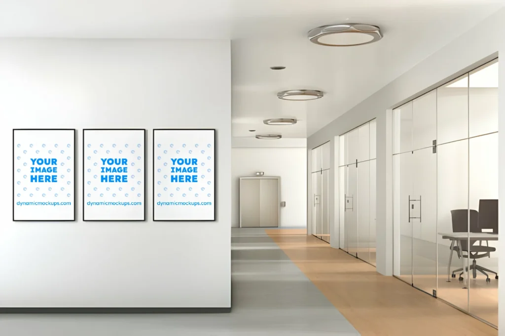 Office Frame Wall Art Gallery Mockup Template