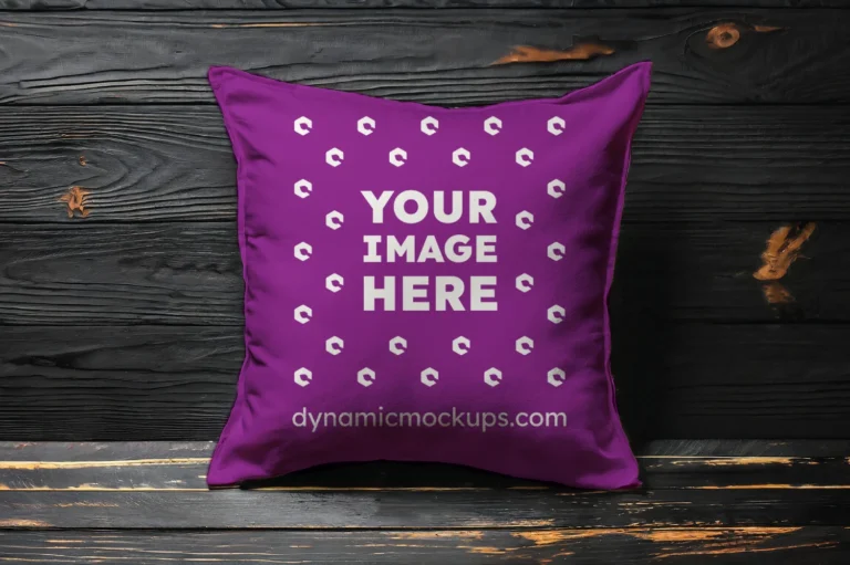 Purple Square Pillow Cover Mockup Template