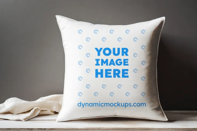 White Square Pillow Cover Mockup Template